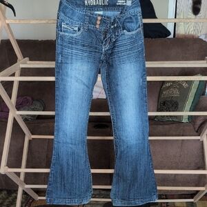 Hydraulic Blue Flare & Wide Leg Jeans